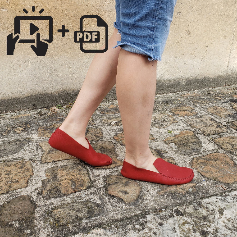 "Moon" Moccasins VIDEO + PDF Tutorial with Printable Patterns