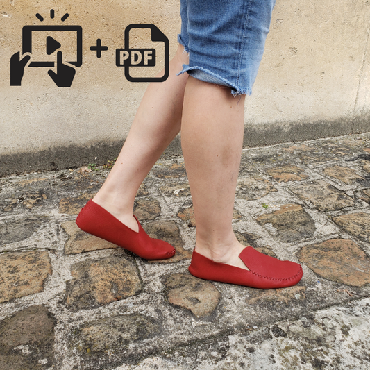 "Moon" Moccasins VIDEO + PDF Tutorial with Printable Patterns