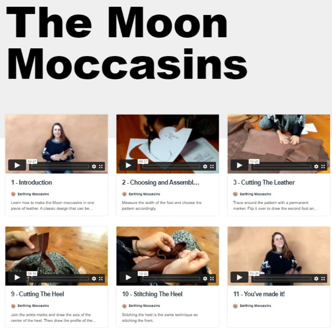 5 VIDEO & PDF Tutorials with Printable Patterns - Promotional Bundle Earthingmoccasins