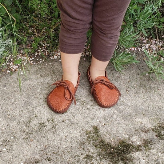 Baby and Children Moccasins / Soft Leather Barefoot-Shoes for Kids