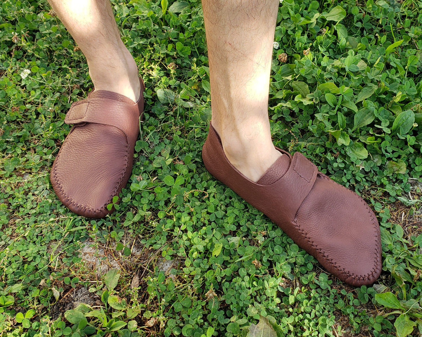 The "Runners" Moccasins with Velcro / Custom-Made Barefoot Shoes