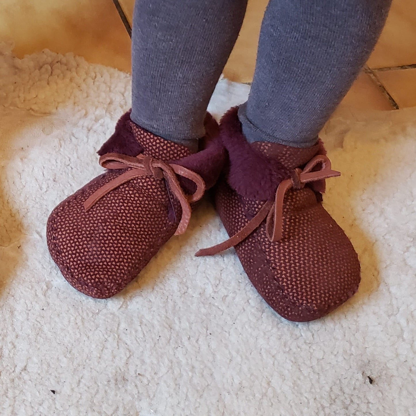 Baby and Kids Sheepskin Low Boots - Slippers / Inner Boot Liners