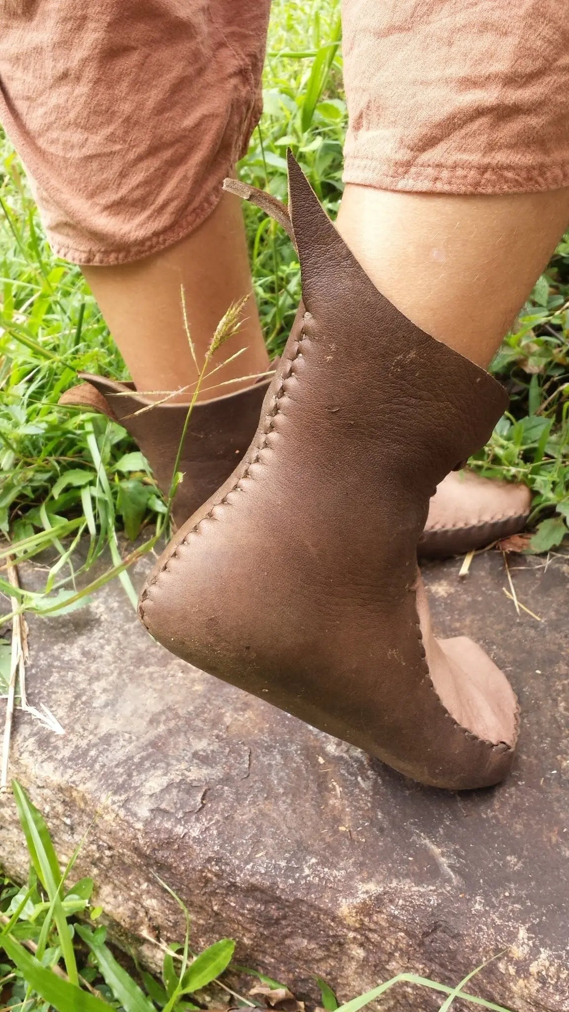"Laced-Up Boots" / Custom-Made Barefoot-Boots Earthingmoccasins