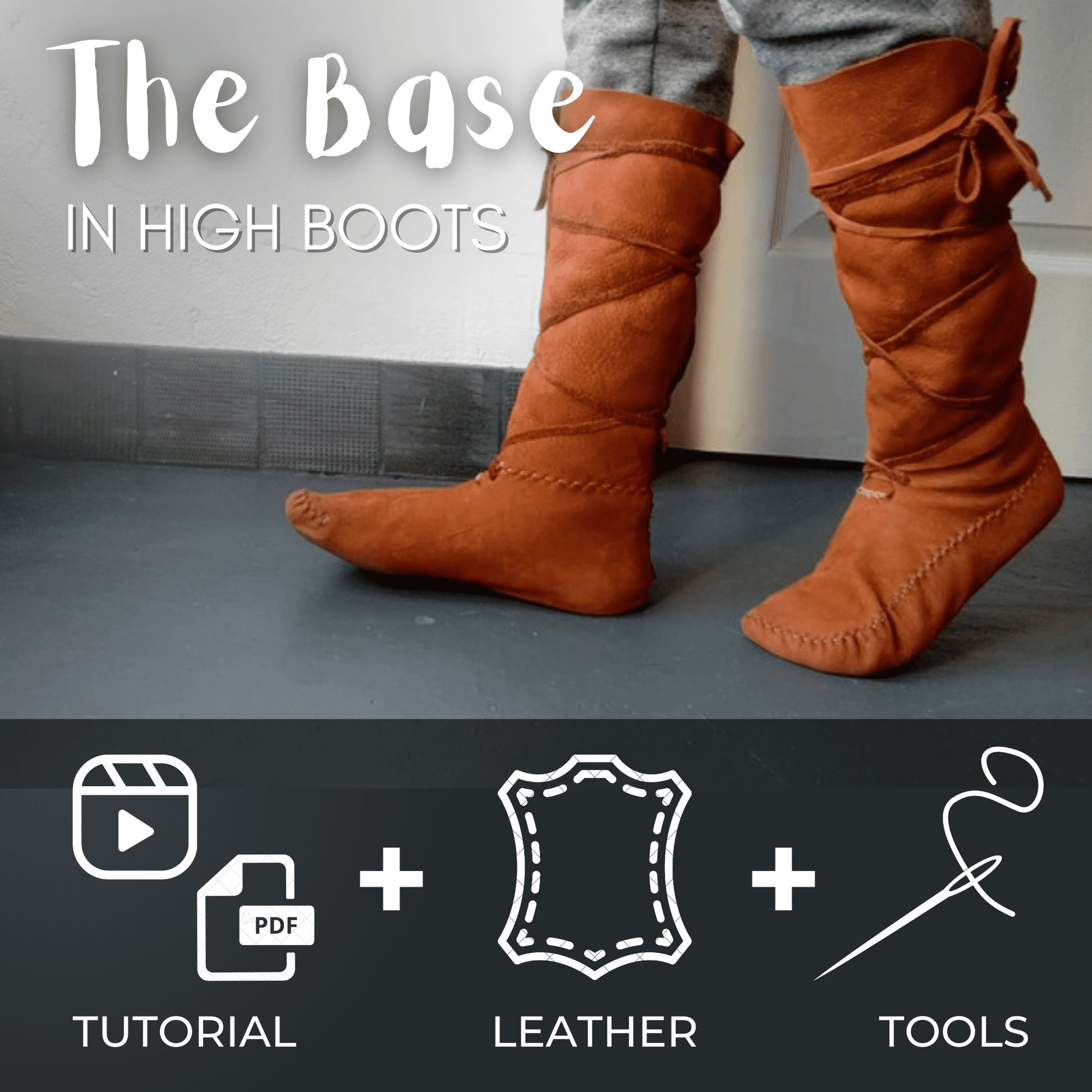 DIT Kit for The "Base" in High Boot Styles Earthingmoccasins
