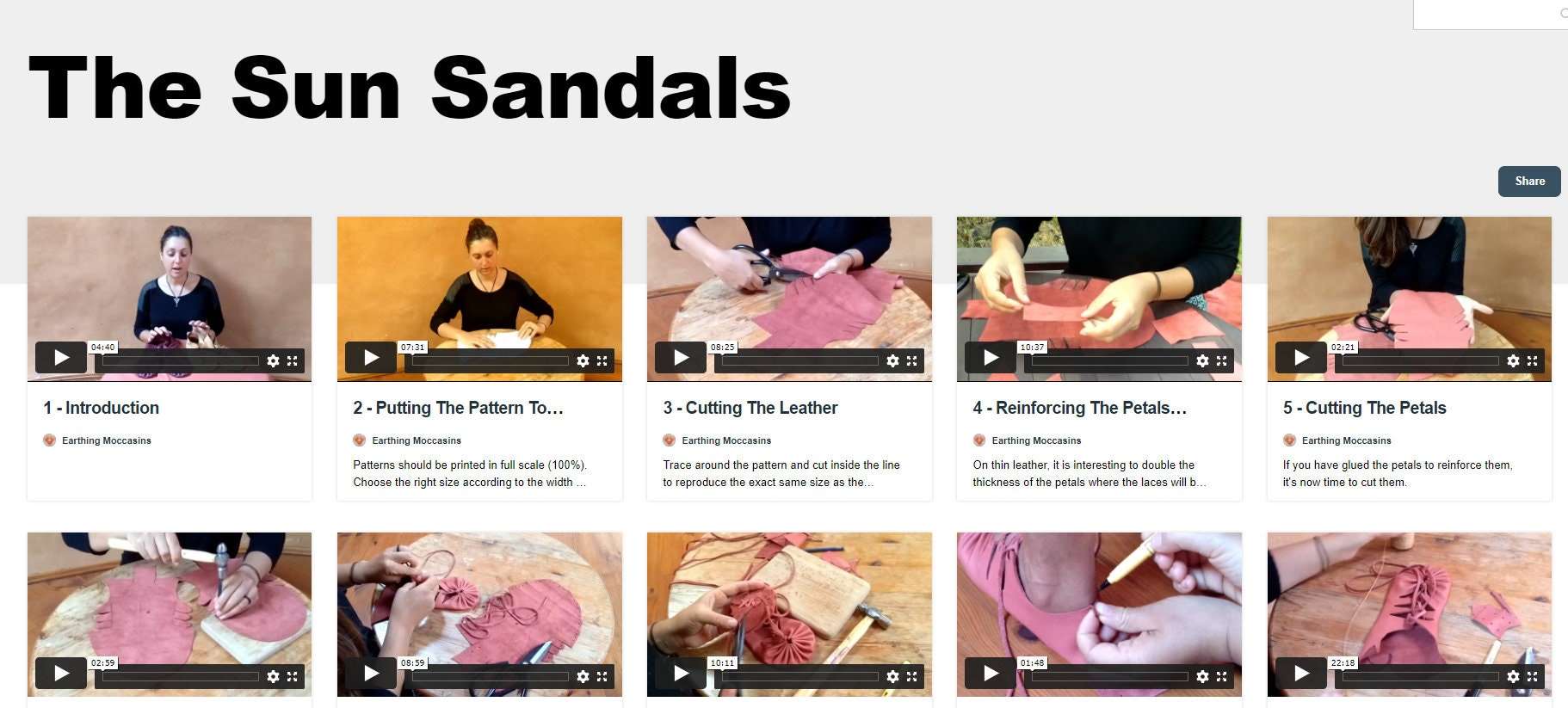 ''Sun Sandals'' Video + PDF Tutorial with Printable Patterns Earthingmoccasins