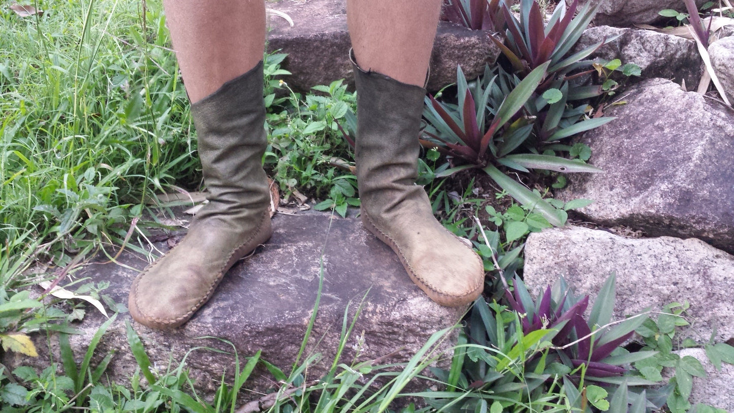 "Wrap-up Boots" VIDEO + PDF Tutorials with Printable Patterns Earthingmoccasins
