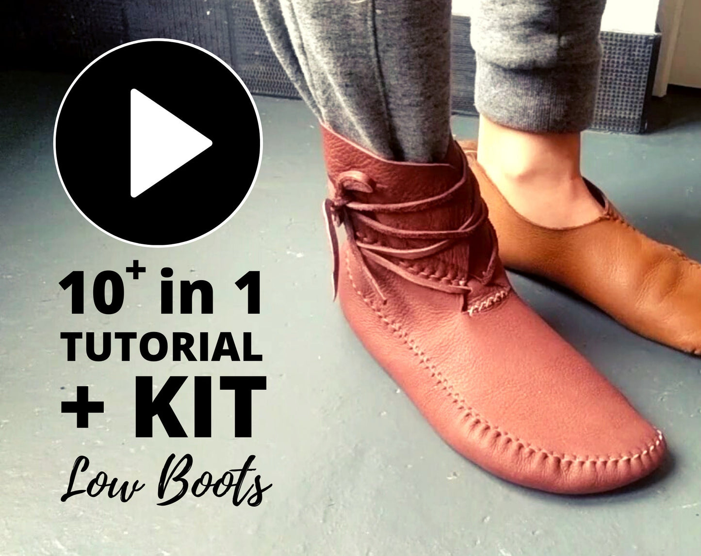 DIY Kit for  "The Base" - Low Boots Styles Earthingmoccasins